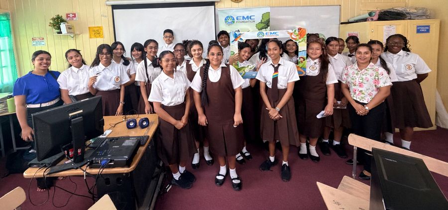 Members of the Annandale Secondary Environmental Club during their EMC Foundation visit