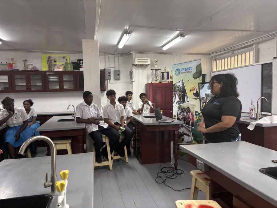 Members of the Beterverwagting Secondary Environmental Club during their EMC Foundation visit