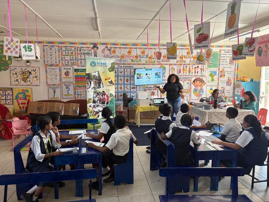 Members of the Chateau Margot Primary Environmental Club during their EMC Foundation visit