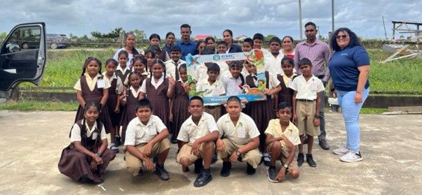 Members of the Karamat Primary Environmental Club during their EMC Foundation visit