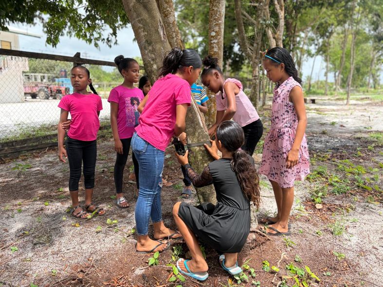 Members of the Lake Mainstay Primary Environmental Club during their EMC Foundation visit