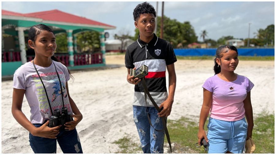 Members of the Lake Mainstay Youth Environmental Club during their EMC Foundation visit