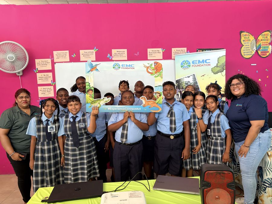 Members of the Nismes Secondary Environmental Club during their EMC Foundation visit