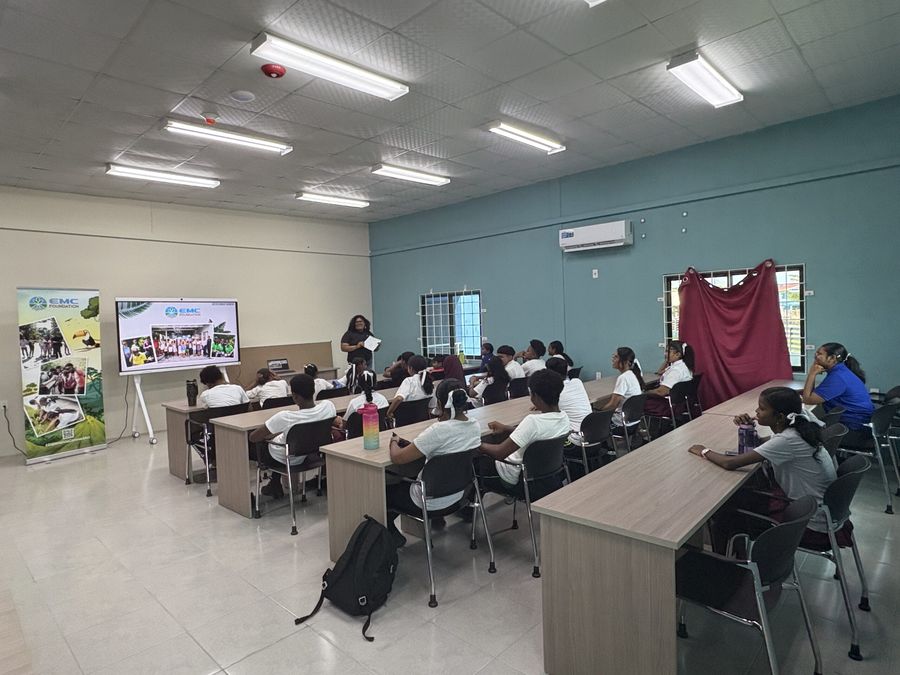 Members of the Tuschen Secondary Environmental Club during their EMC Foundation visit