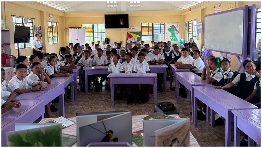 Members of the Waramuri Primary Environmental Club during their EMC Foundation visit