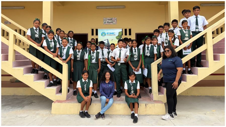Members of the Waramuri Secondary Environmental Club during their EMC Foundation visit